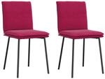 vidaXL Esszimmerst&uuml;hle 2 Stk Weinrot Samt 4101249