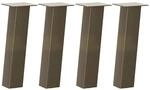 vidaXL Couchtischbeine 4 Stk Naturstahl 30 cm Stahl 4012499
