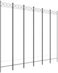 vidaXL 6 Tlg Paravent Wei&szlig; 240x200 cm Stoff 350158
