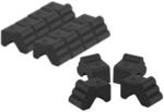 BigDean 12x Blumentopf F&uuml;&szlig;chen Anthrazit Pflanzk&uuml;bel Untersetzer Extra...