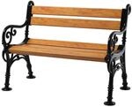 PROREGAL Gartenbank Curacao 2-Sitzer Holzoptik HxBxT 85x115x60cm&nbsp;Witterungs- &