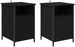vidaXL Nachttisch 2 Stk Schwarz Eichen-Optik 40 x 42 x 60 cm 881837