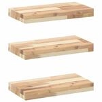 vidaXL Schweberegale 3 Stk 60x20x4 cm Massivholz Akazie Unbehandelt 3279421
