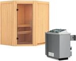 Karibu Sauna Tjorven, Ofen, integrierte Steuerung, Glast&uuml;r