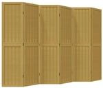 vidaXL 6 Tlg Raumteiler Braun Massivholz Paulownia 358825
