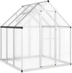 Furnicato Gew&auml;chshaus Mit Fundamentrahmen Silbern 169x169x195 Cm Alu