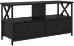 vidaXL TV-Schrank mit Schubladen Schwarz Eichen-Optik 90 x 33 x 45 cm 881303