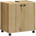 Trendteam Waschbeckenunterschrank Pure Bliss mit Rollen Artisan Eiche 60 cm...