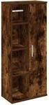 vidaXL Badezimmerschrank mit Rollenhalter R&auml;uchereiche 39x22x90 cm 858528