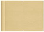 vidaXL Balkon Sichtschutz Sandfarben 75x600 cm 100 % Polyester-Oxford 4000024