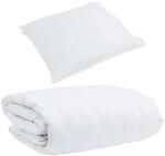 vidaXL Winterbettdecke mit Kissen 2-Tlg Wei&szlig; Daunenfeder 3376287