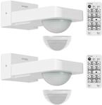 Oktaplex Tea 360&deg; Bewegungsmelder mit Fernbedienung 2er Set Au&szlig;en Wei&szlig; 230V