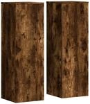 vidaXL Pflanzenst&auml;nder 2 Stk R&auml;uchereiche 33x33x100 cm Holzwerkstoff 3307886