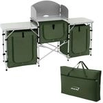 Hauki Camping K&uuml;che Khaki Campingschrank Faltbar mit Tragetasche