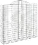 vidaXL Gabionen mit Hochbogen 5 Stk 200x30x180/200cm Verzinktes Eisen 3146197