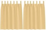 vidaXL Verdunkelungs-Vorh&auml;nge mit Ringen Beige Polyester 4107533