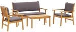 vidaXL Gartensofa-Set 4 Stk Braun 120 x 65,5 x 79 cm Massivholz Akazie 3325228