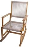 MCW Schaukelstuhl P73 Garten Akazie Holz Rope Seilgeflecht Beige