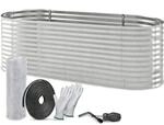 TTL GARDEN Ovales Garten-Hochbeet SPIRIT L 240&times;80&times;80 cm &ndash; Gro&szlig;es Metall...