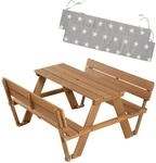 roba Kindersitzgruppe in Natur Picknick for 4 mit Lehne und Sitzkissen Little Stars