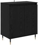 vidaXL Sideboard Schwarz Eichen-Optik 60 x 35 x 70 cm Holzwerkstoff 882597