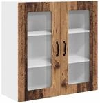 vidaXL K&uuml;chenwandschrank mit T&uuml;r Altholz 80 x 31 x 80 cm Holzwerkstoff 884722