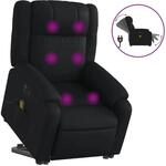 vidaXL Massagesessel mit Aufstehhilfe Elektrisch Schwarz Kunstleder Modell 3