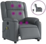 vidaXL Massagesessel Elektrisch Grau Kunstleder Modell 6