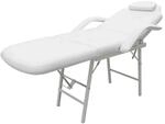 vidaXL Kosmetikstuhl Tragbar Kunstleder 185x78x76 cm Wei&szlig; Modell 1