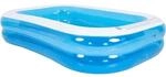 SunClub Planschbecken Rechteckig 262 cm x 175 cm x 50 cm Blau mit Ablaufventil