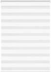 vidaXL Doppelrollo Wei&szlig; 115x100 cm Stoffbreite 110,9 cm Polyester 4014732