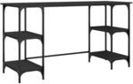 vidaXL Schreibtisch Schwarz 140x50x75 cm Metall und Holzwerkstoff 845326