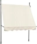 Svita Klemmmarkise Balkonmarkise Sonnenschutz Handkurbel ohne Bohren 120x300cm...