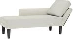 vidaXL Chaiselongue mit Kissen und Rechter Armlehne Creme Samt 4009814