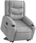 vidaXL Relaxsessel mit Aufstehhilfe Elektrisch Hellgrau Stoff 3206579