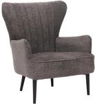 MCW Lounge-Sessel K37 Stoff Chenille 500g/m&sup2; Dunkelgrau