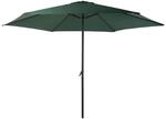 DELUKE Sonnenschirm THOMAS &Oslash; 300cm 6 Streben Gr&uuml;n Polyester Gartenschirm