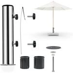 osoltus Edelstahl Universal Standrohr zu Granit Schirmst&auml;nder 30/40kg mit...