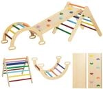 AIYAPLAY 5 in 1 Kletterger&uuml;st Set mit Rutsche Kletterdreieck f&uuml;r Kinder
