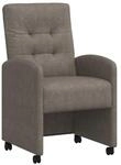 vidaXL Esszimmerst&uuml;hle mit Rollen 2 Stk Grau 57 x 67 x 98 cm 42017894