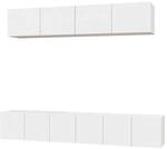 vidaXL 5 Tlg TV-Schrank-Set Wei&szlig; Holzwerkstoff 3114422