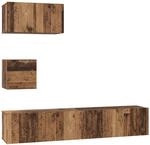 vidaXL Wand TV Schrank Set 4-Tlg Altholz 80 x 30 x 30,5 cm Holzwerkstoff 3393138