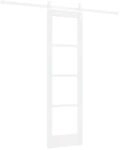 vidaXL Schiebet&uuml;r ORKDAL Wei&szlig; 61 x 198,5 cm Massivholz Kiefer und Glas 3331902