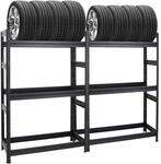 PROREGAL Mega Deal 2x Reifenregal Dino HxBxT 180 x 120 x 50 cm Fachlast 150 kg...