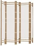 vidaXL 5 Tlg Paravent Faltbar 200 cm Bambus und Canvas 350625