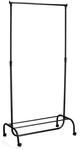Zeller Rollkleiderst&auml;nder Metall/Kunststoff 86 x 43 x 108-175 cm Schwarz