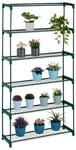 Relaxdays Pflanzenregal Stahl Kunststoff Gr&uuml;n 6 Ablagen 173 cm x 91 cm x 28,5 cm 4,3