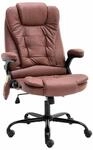 vidaXL B&uuml;rostuhl mit Massagefunktion Hellbraun Wildleder-Optik 20579