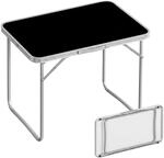 Relaxdays Campingtisch Eisen Schwarz Klappbar Wasserabweisend 68,5 cm x 80 cm x...