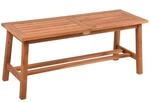 DELUKE Gartenbank DORINA 100cm Breit Akazie Braun Terrassenbank Wetterfest...